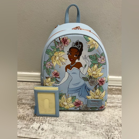 NWT Loungefly Tiana The Princess And The Frog Blue Floral in set - Picture 2 of 5